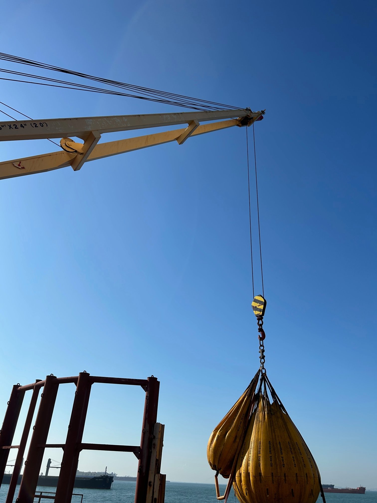 Cargo crane load test